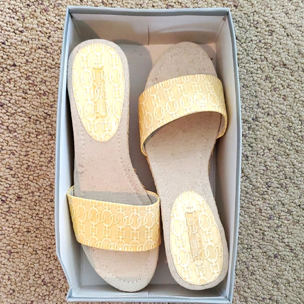 NWT Nine West Wedge Slide Sandalssz 9.5